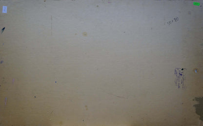 Beige textured canvas back of oil painting landscape with sunset
