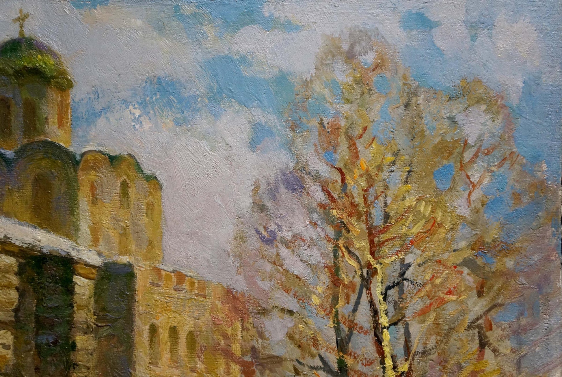 Oil painting of church landscape by Mynka Alexander Fedorovich
