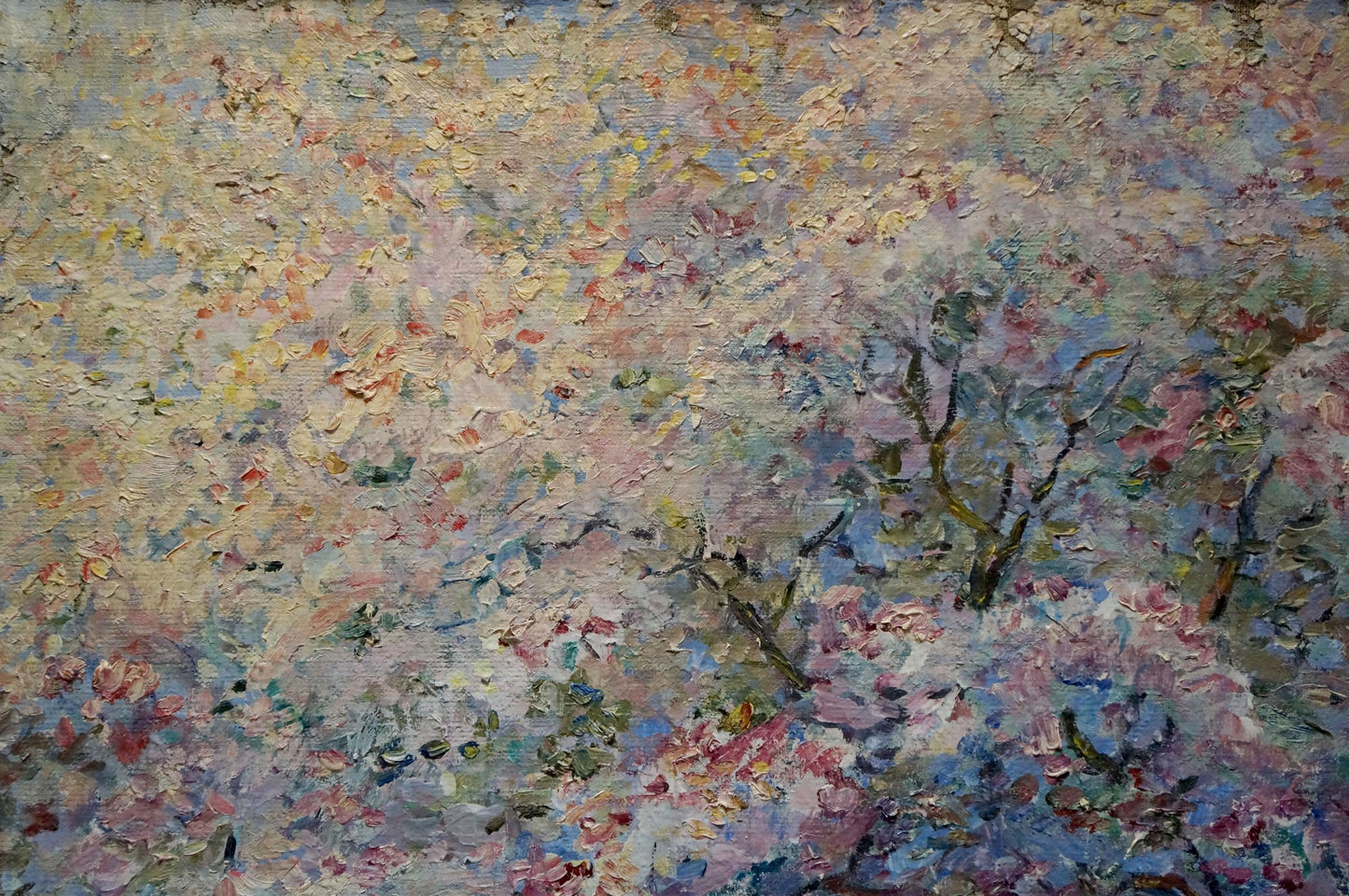 Oil painting of blooming trees by Tytarenko Odarka Anatoliivna