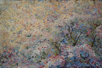 Oil painting of blooming trees by Tytarenko Odarka Anatoliivna