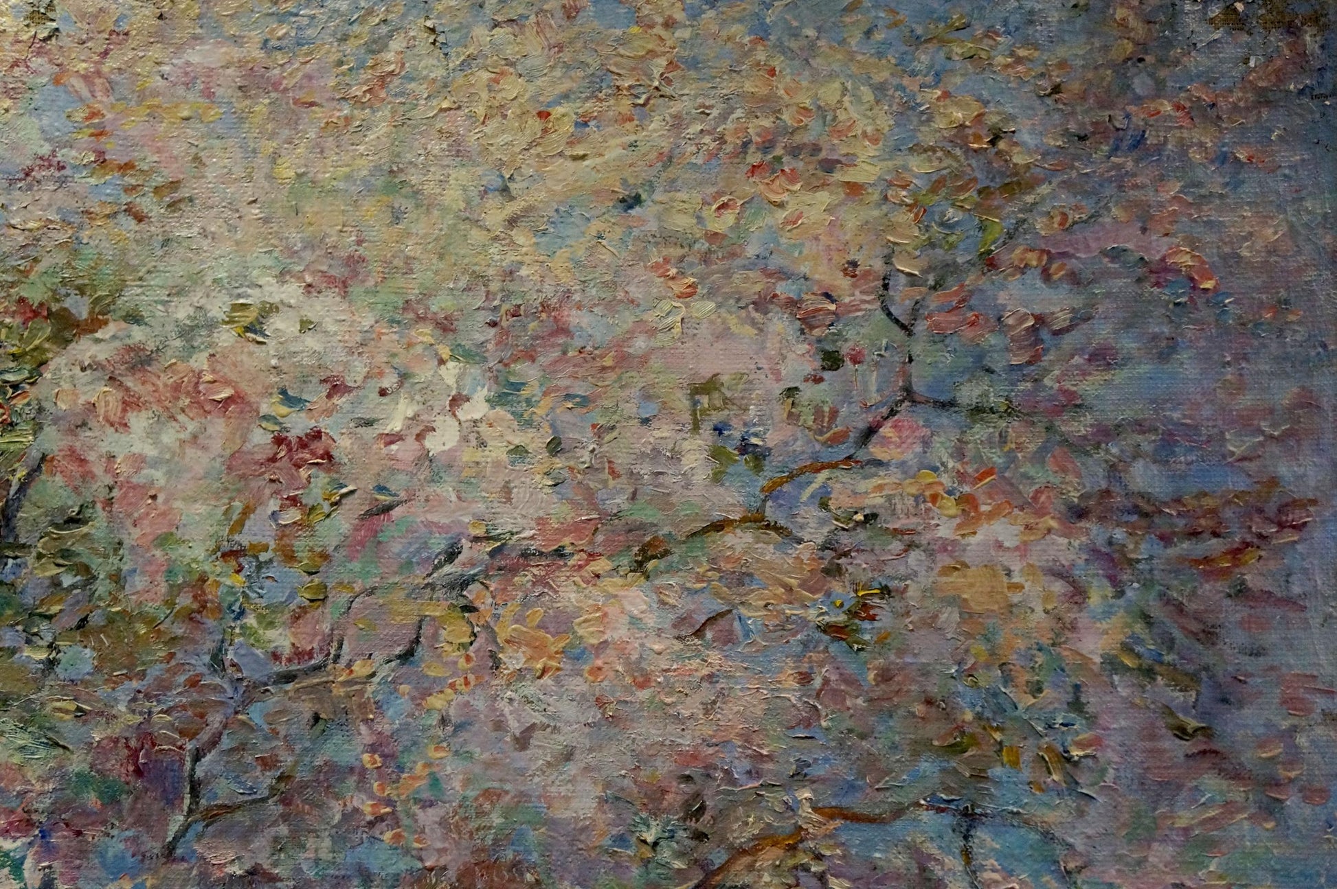 Oil painting of blooming trees by Tytarenko Odarka Anatoliivna