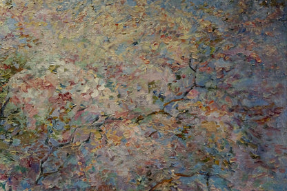 Oil painting of blooming trees by Tytarenko Odarka Anatoliivna
