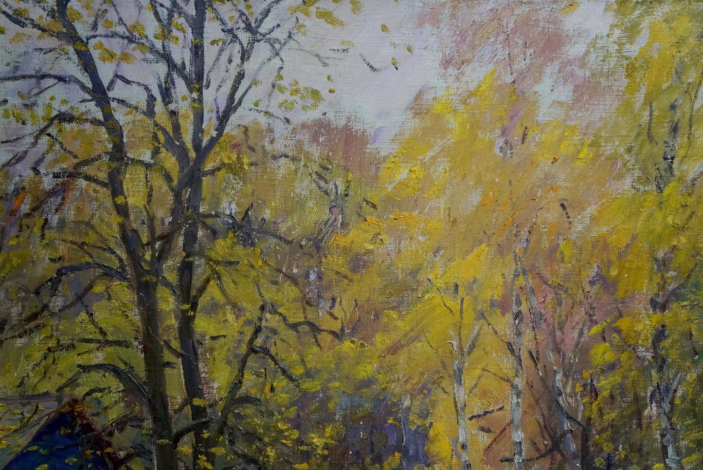 Oil painting Autumn Road to the Forest by Kisil Grigory Alekseevich