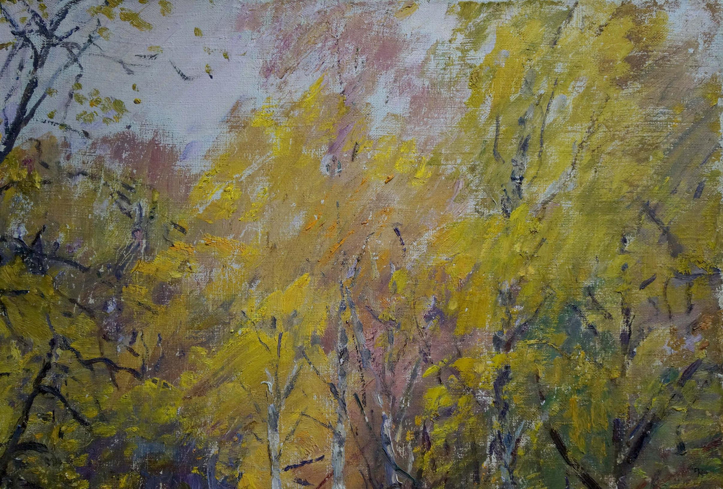 Oil painting Autumn Road to the Forest by Kisil Grigory Alekseevich