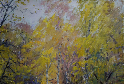 Oil painting Autumn Road to the Forest by Kisil Grigory Alekseevich