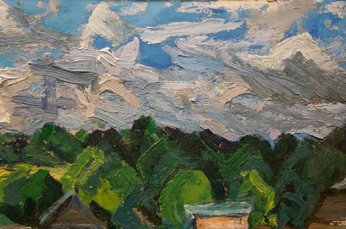 Oil painting of plowed field by Dupliy Sergey Alexandrovich