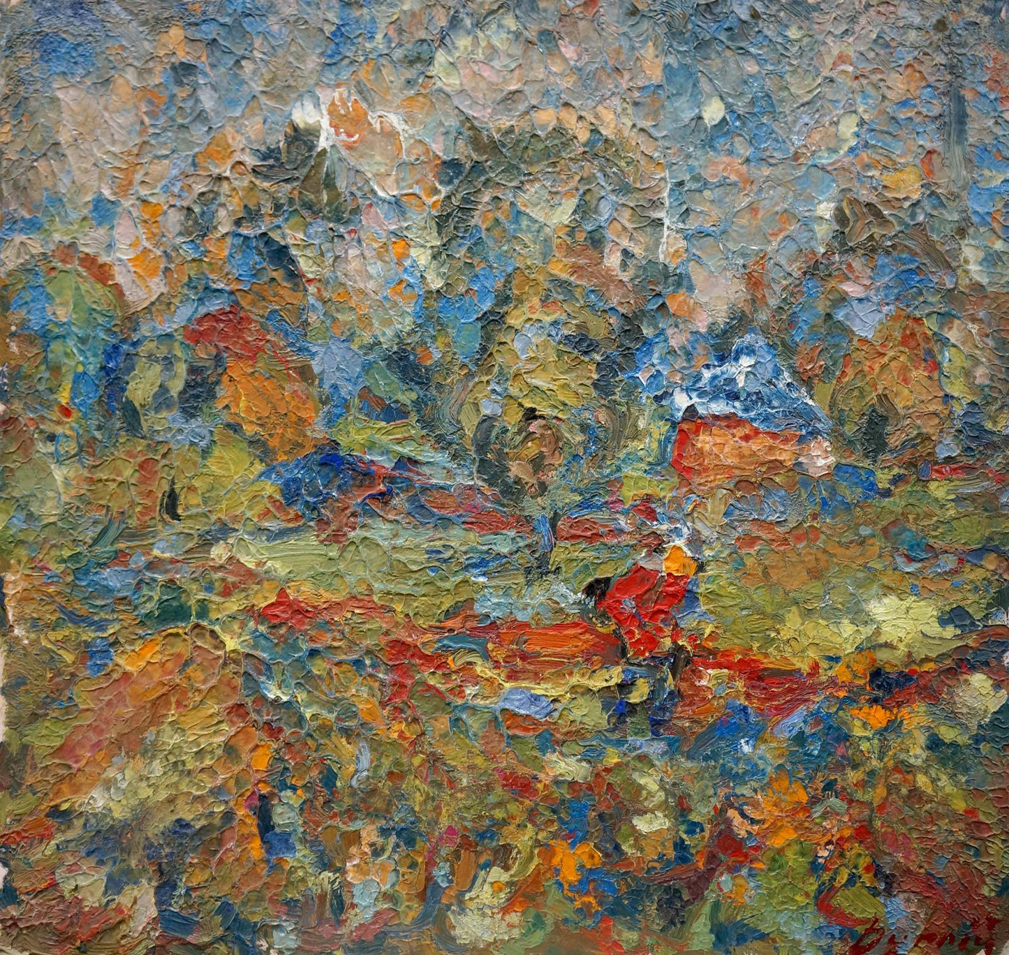 Vibrant impressionist oil painting Like in Fog by Dupliy Sergey Alexandrovich