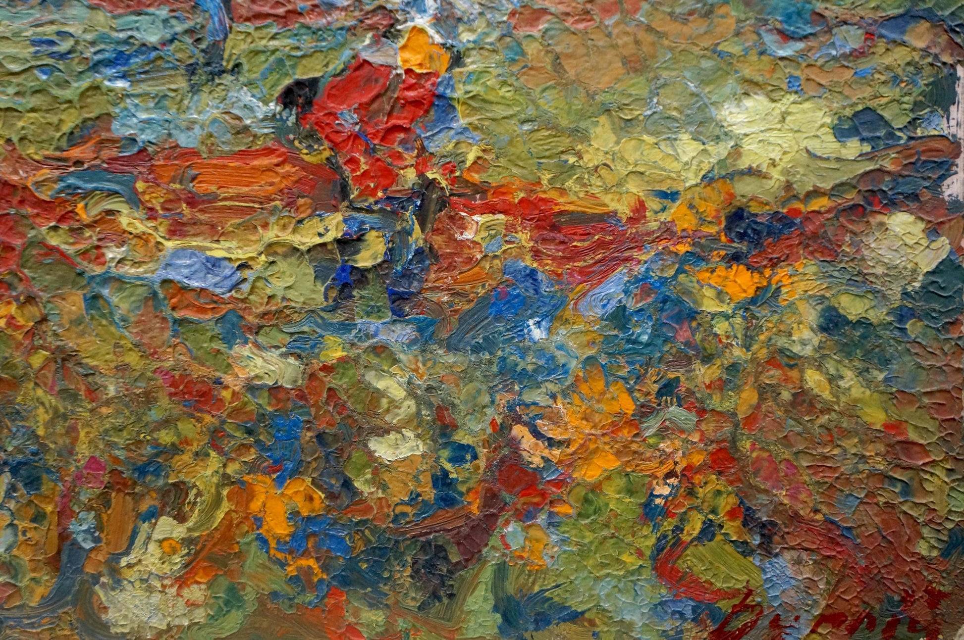 Vibrant abstract oil painting Like in fog by Dupliy Sergey Alexandrovich