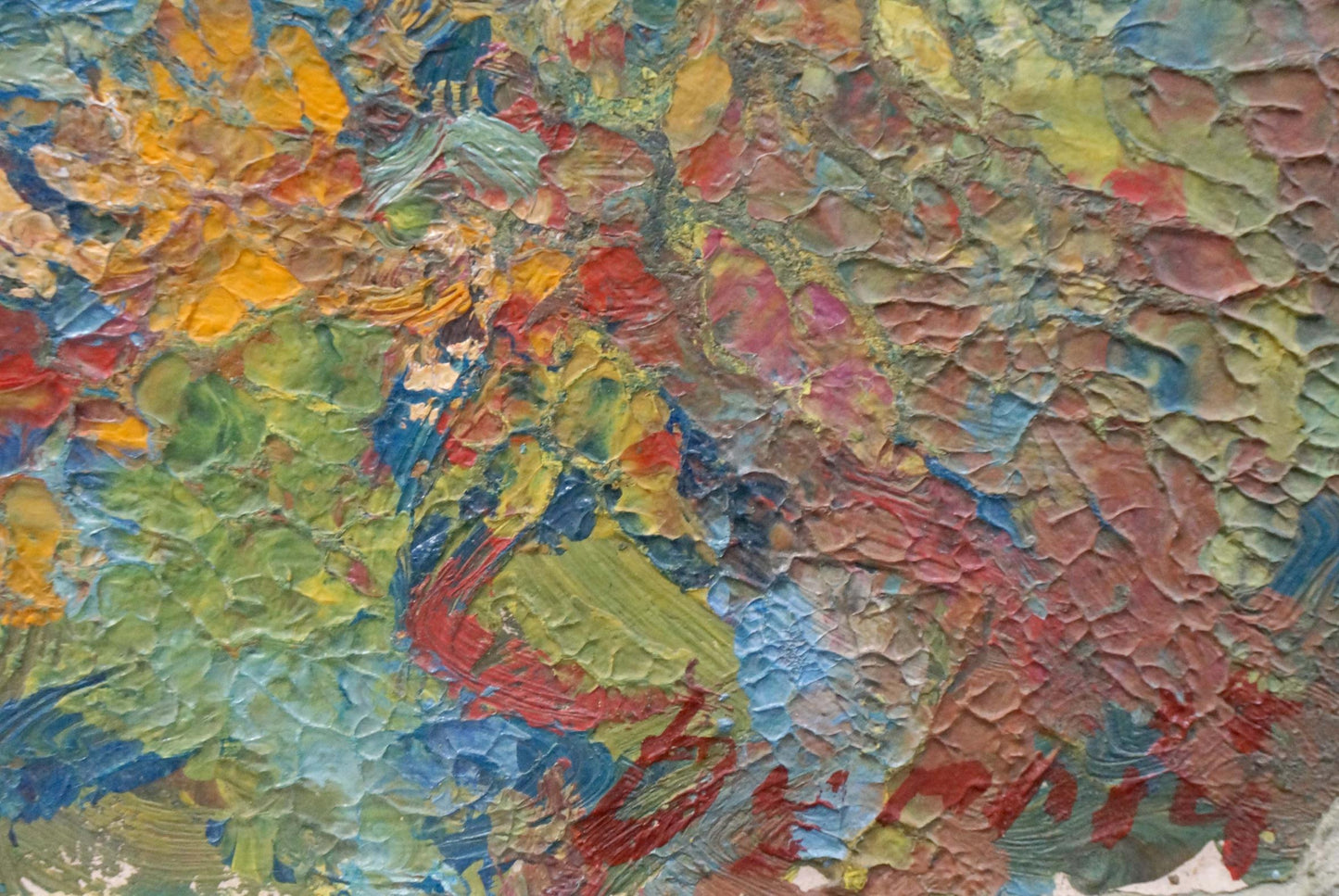 Vibrant impasto abstract oil painting Like in fog by Dupliy Sergey Alexandrovich