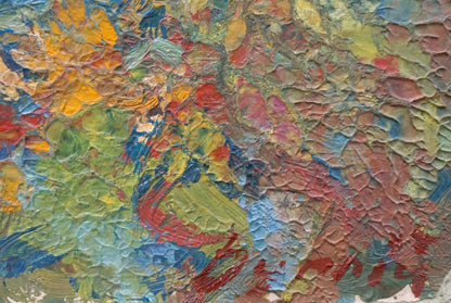 Vibrant impasto abstract oil painting Like in fog by Dupliy Sergey Alexandrovich