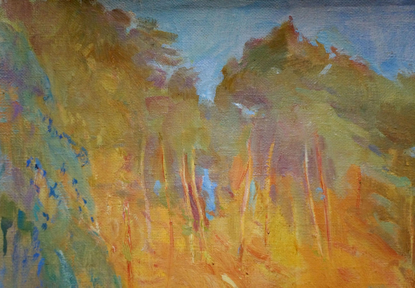 Impressionistic oil painting of forest by Titarenko Maria Anatolyevna