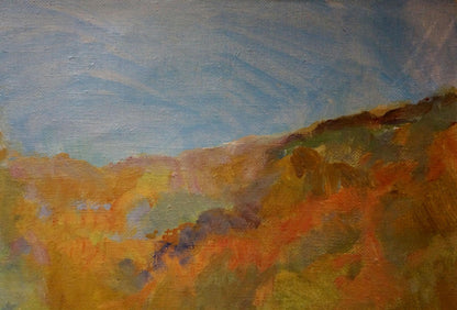 Impressionistic autumn hills painting by Titarenko Maria Anatolyevna