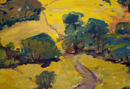 Vibrant oil painting of mountain landscape by Korostelev Vladimir Alexandrovich