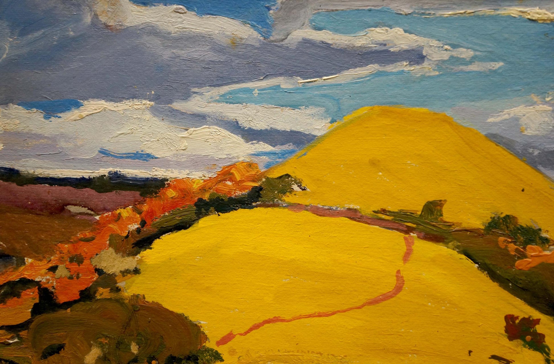 Oil painting of golden hill by Korostelev Vladimir Alexandrovich