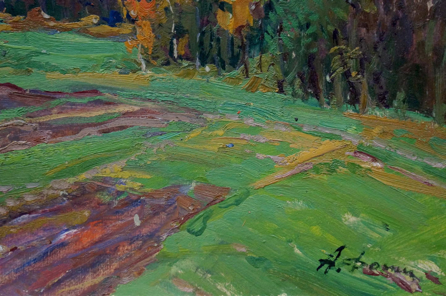 Vibrant impressionist oil painting Autumn came by Fomin Anatoly Nikiforovich