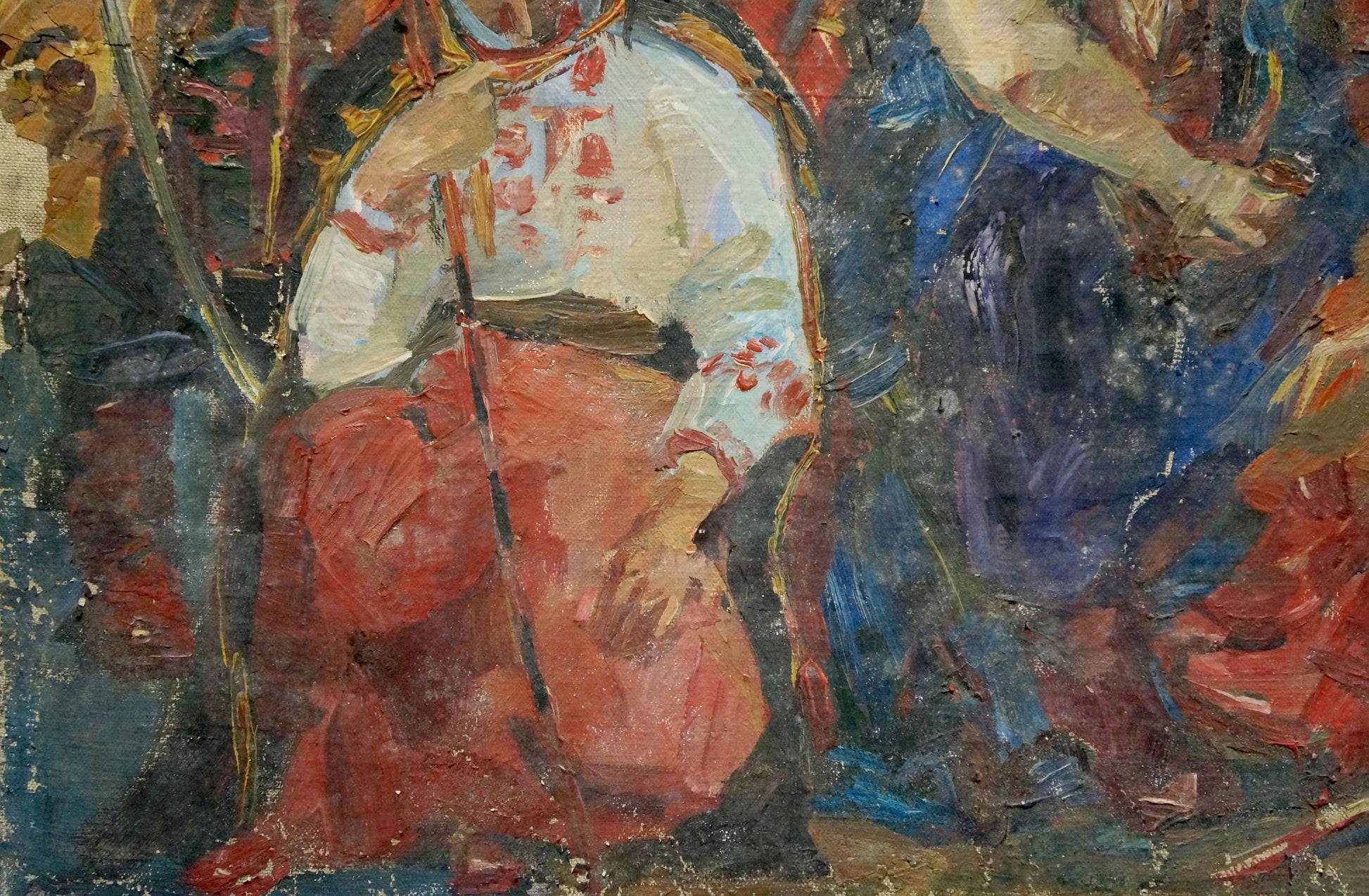 Oil painting of Cossack leaders portrait by Maria Titarenko