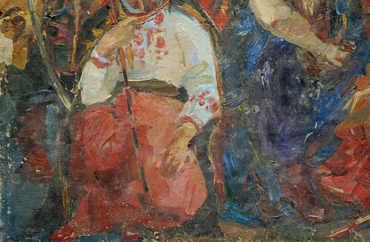 Oil painting of Cossack leaders portrait by Maria Titarenko