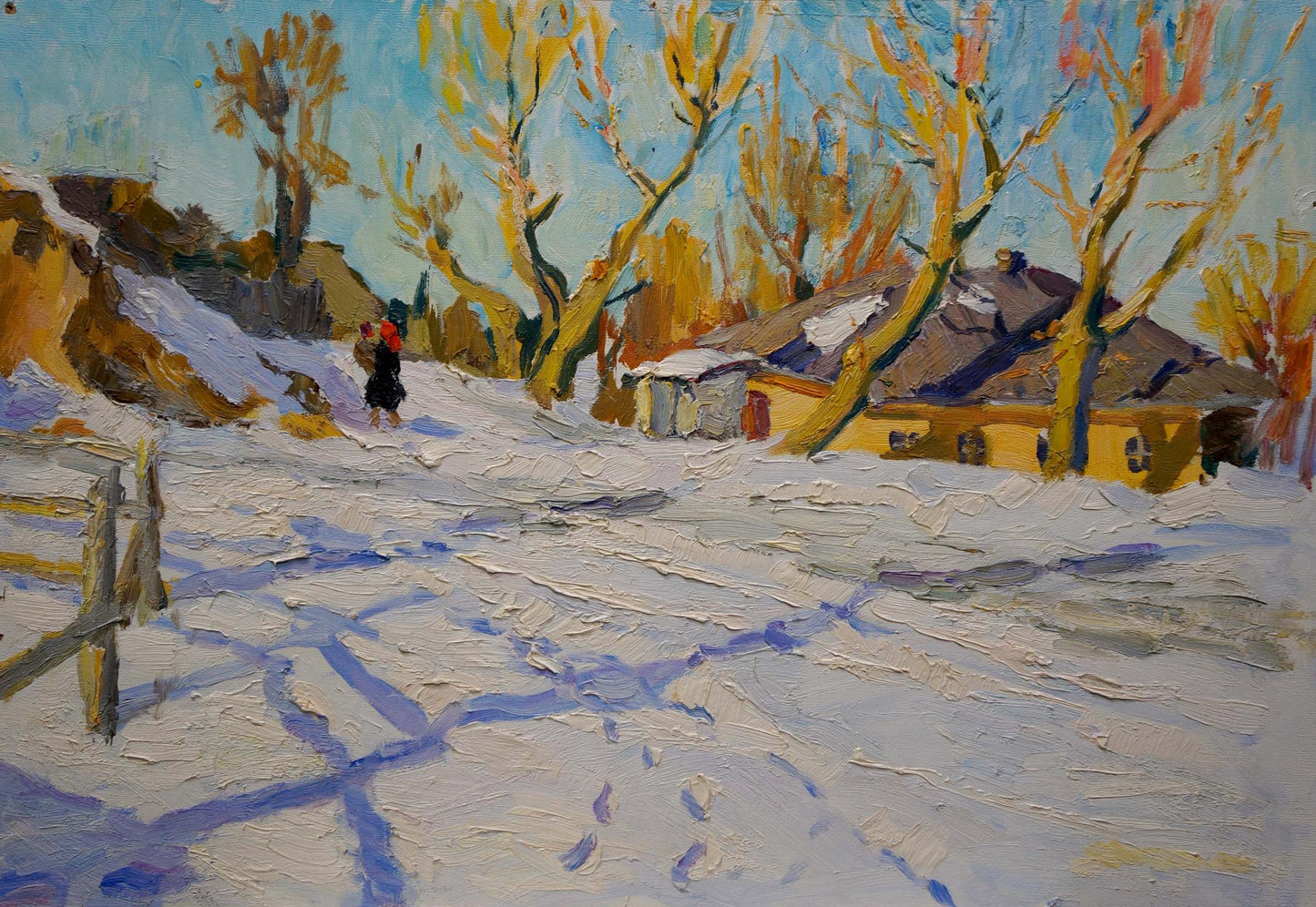 Sulimenko Petr Stepanovich impressionistic winter landscape oil painting