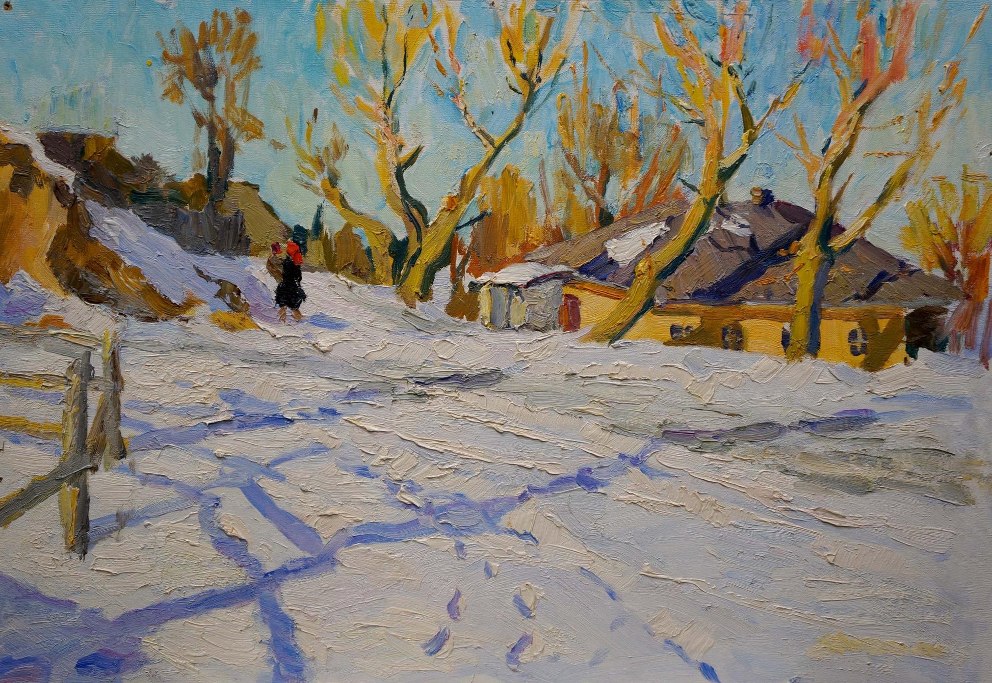 Sulimenko Petr Stepanovich impressionistic winter landscape oil painting