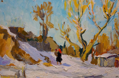 Oil painting of winter landscape by Sulimenko Petr Stepanovich