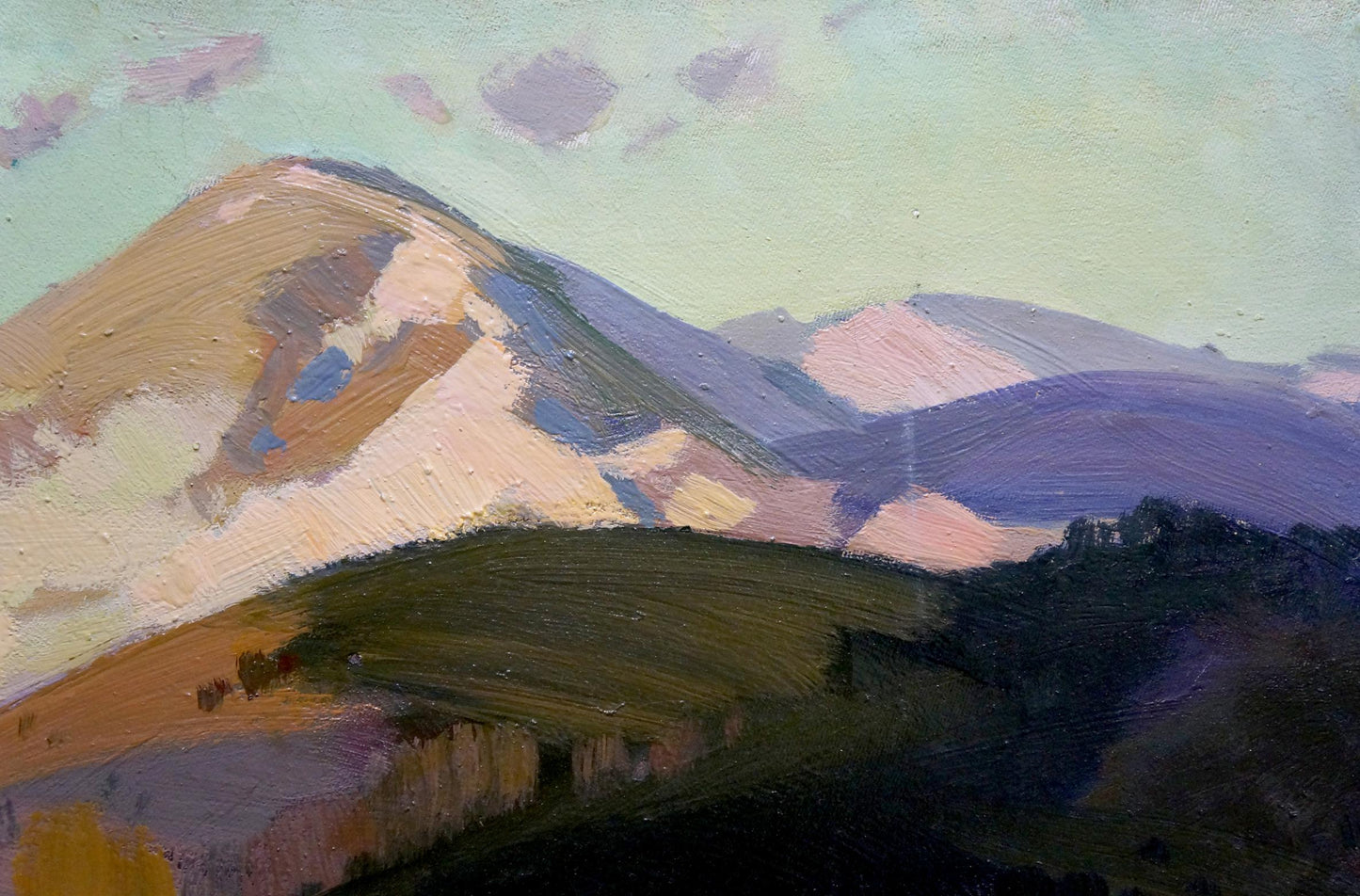 Oil painting of rolling mountains by Golubev Vasily Ivanovich