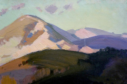 Oil painting of rolling mountains by Golubev Vasily Ivanovich