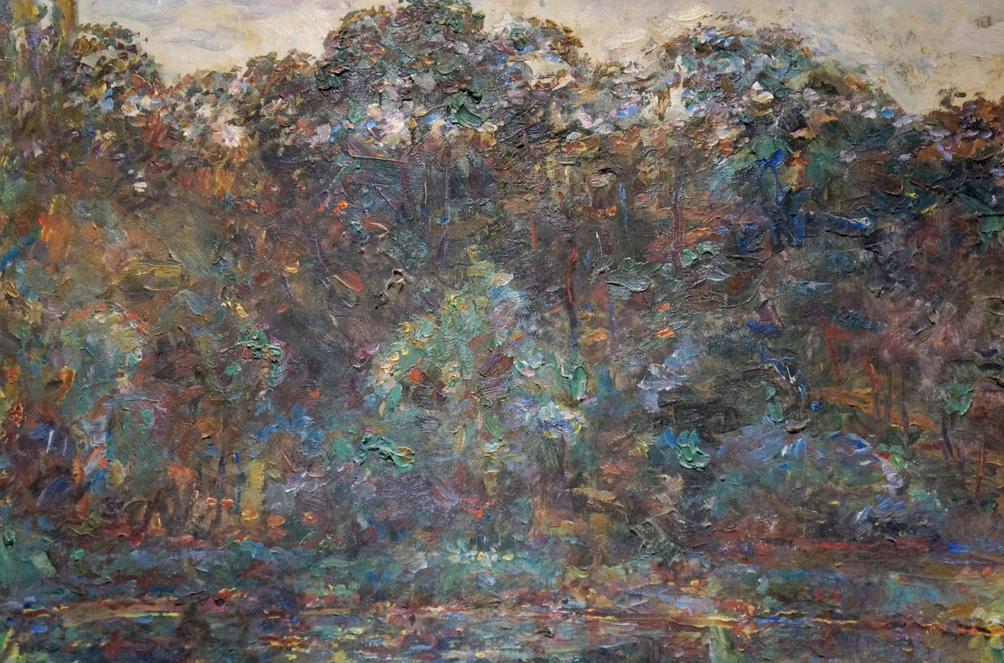 Impressionistic forest oil painting It is getting dark by Titarenko Maria Anatolyevna