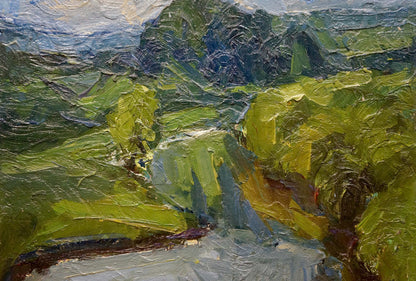 Impressionistic oil painting Waterfall by Dupliy Sergey Alexandrovich