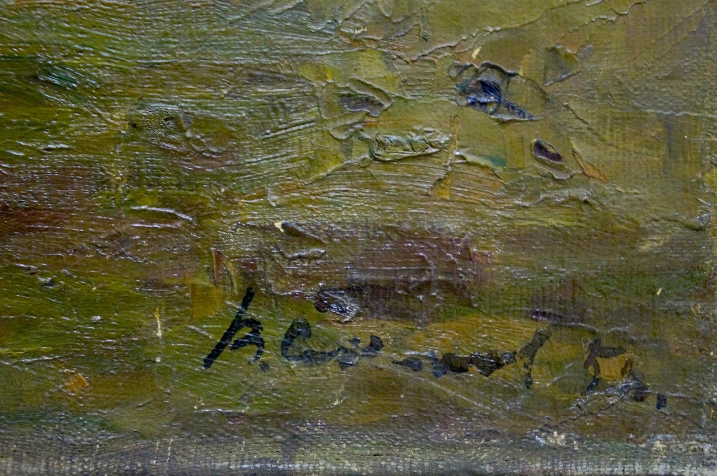 Thick impasto oil painting Closer to the forest by Sokolov Vasily Vasilievich