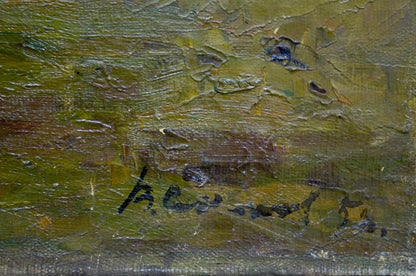 Thick impasto oil painting Closer to the forest by Sokolov Vasily Vasilievich