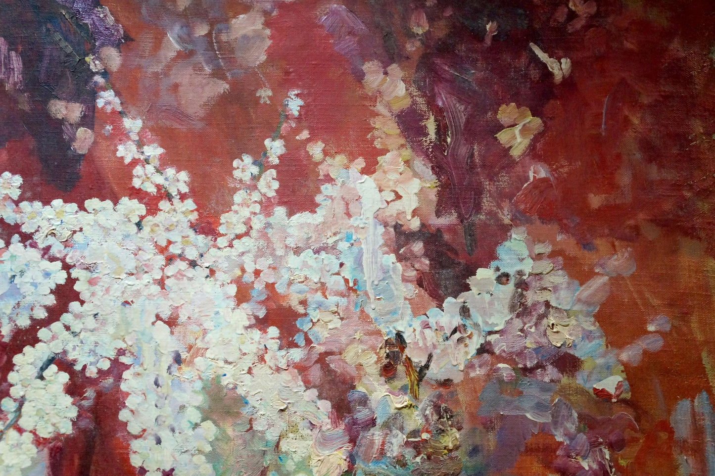 Vibrant abstract floral oil painting Autumn bouquet by Tytarenko Odarka Anatoliivna