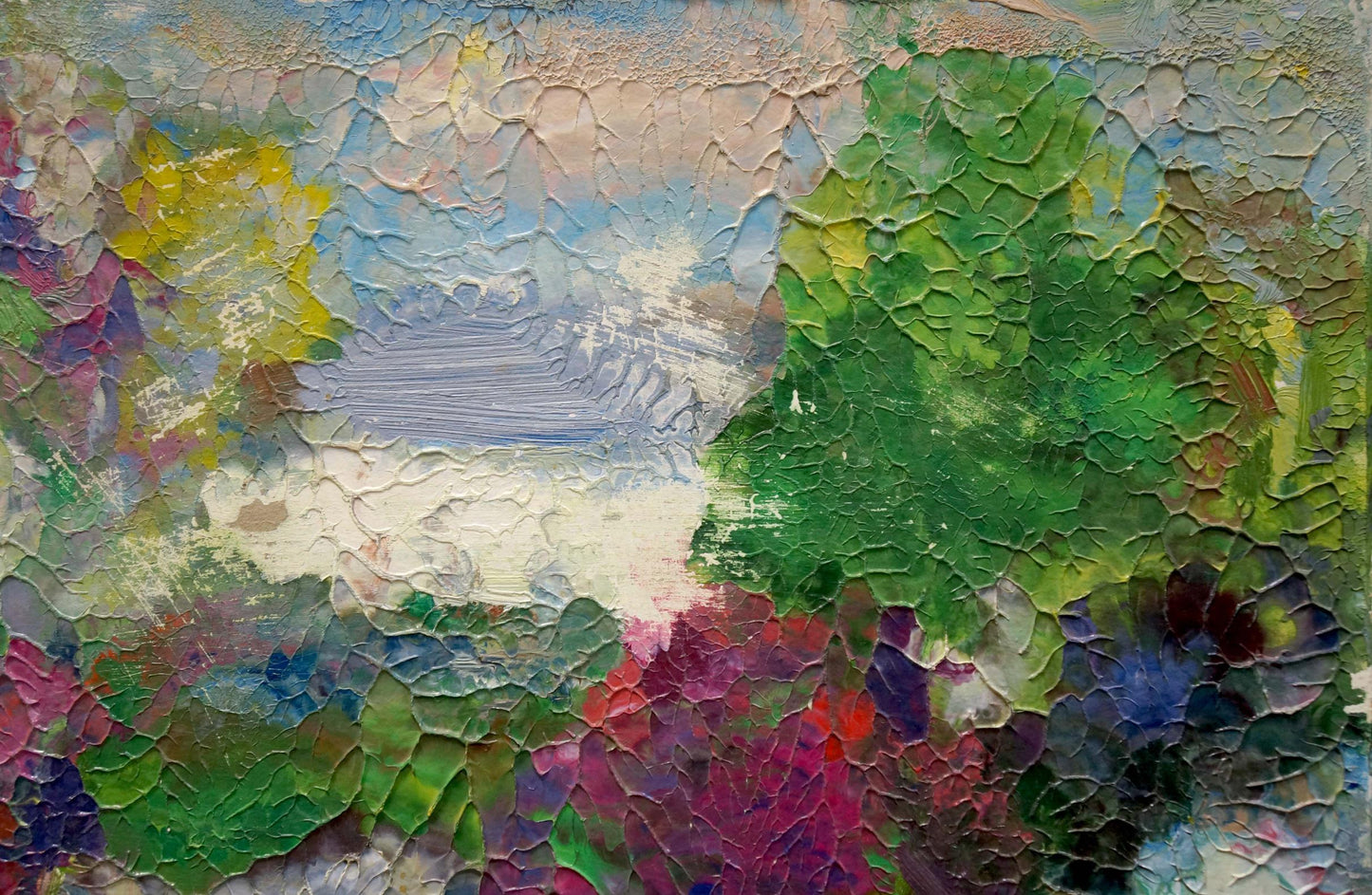 Abstract oil painting Trees bloom by Dupliy Sergey Alexandrovich