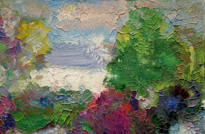 Abstract oil painting Trees bloom by Dupliy Sergey Alexandrovich
