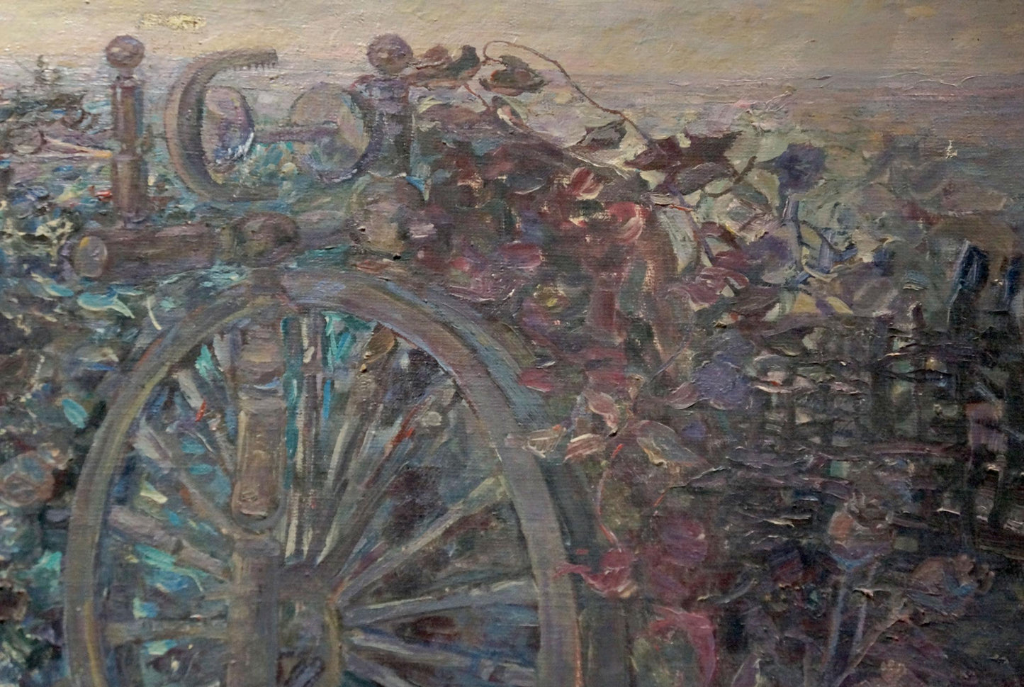 Oil painting In the Courtyard by Titarenko Maria Anatolyevna