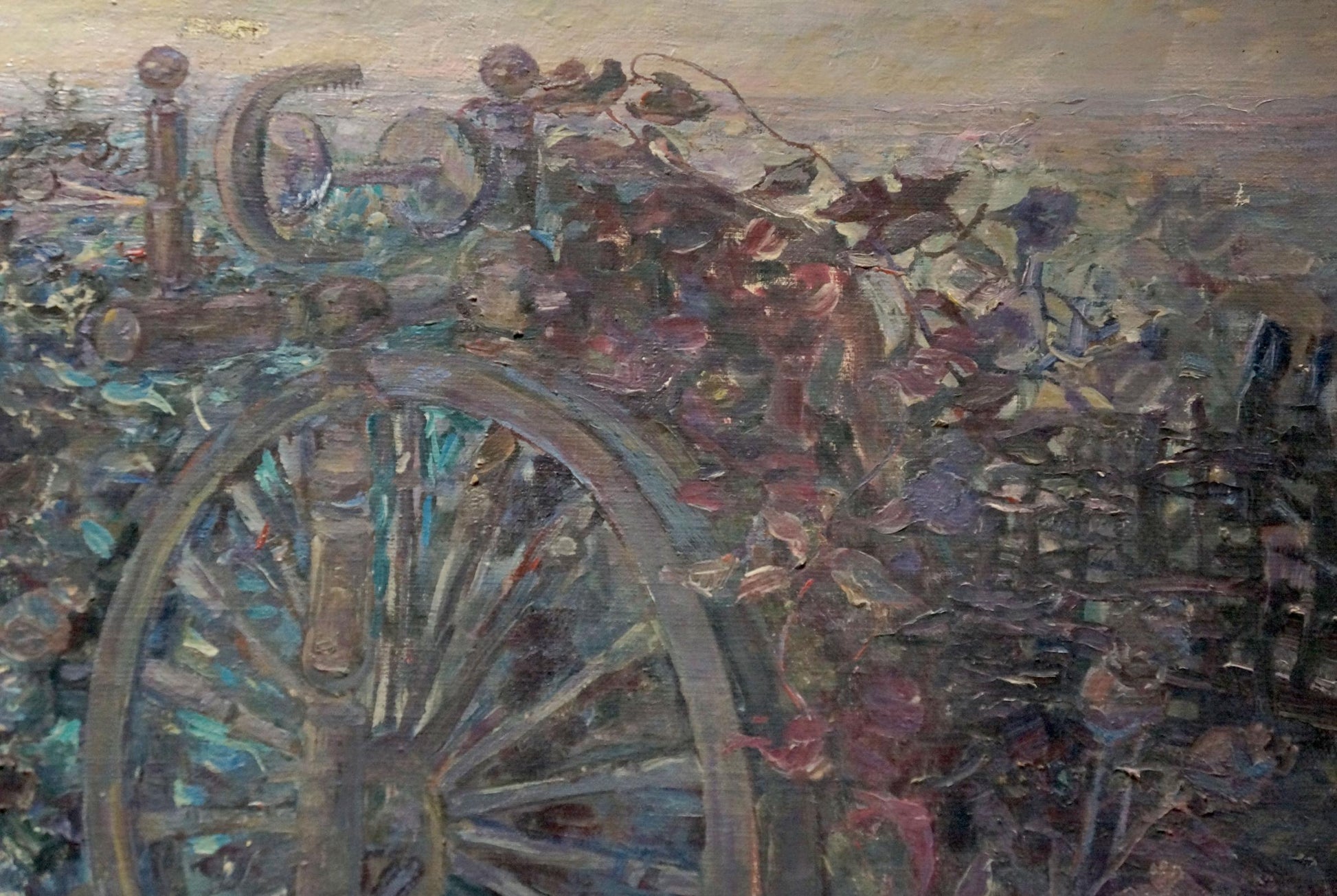 Oil painting In the Courtyard by Titarenko Maria Anatolyevna