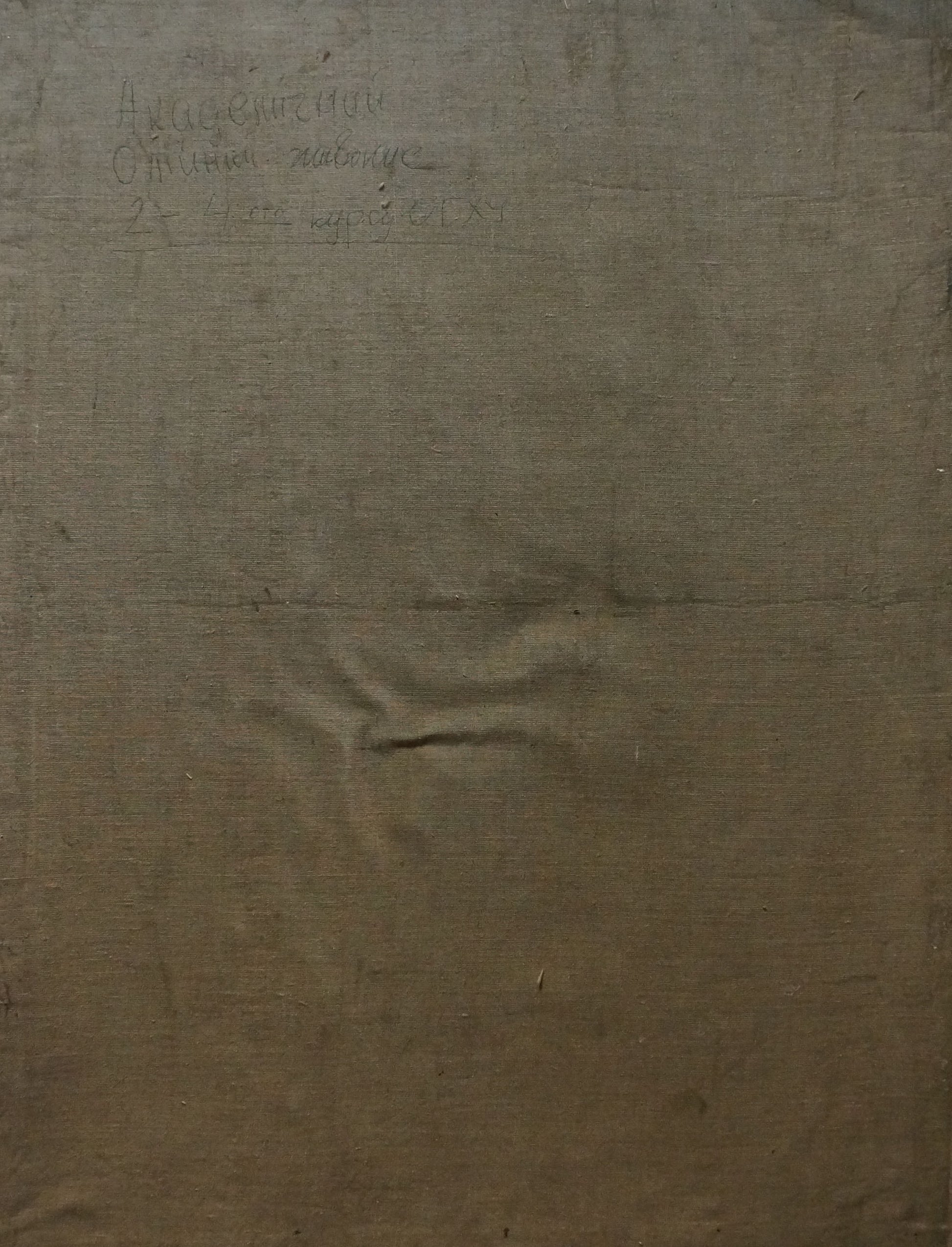 Back of olive-green textured canvas by Tytarenko Odarka Anatoliivna