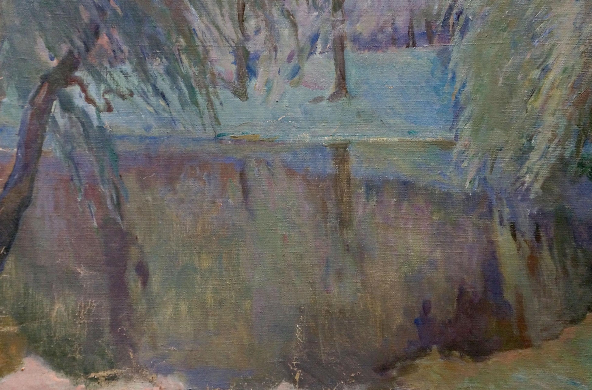 Oil painting of textured willow tree by Tytarenko Odarka Anatoliivna