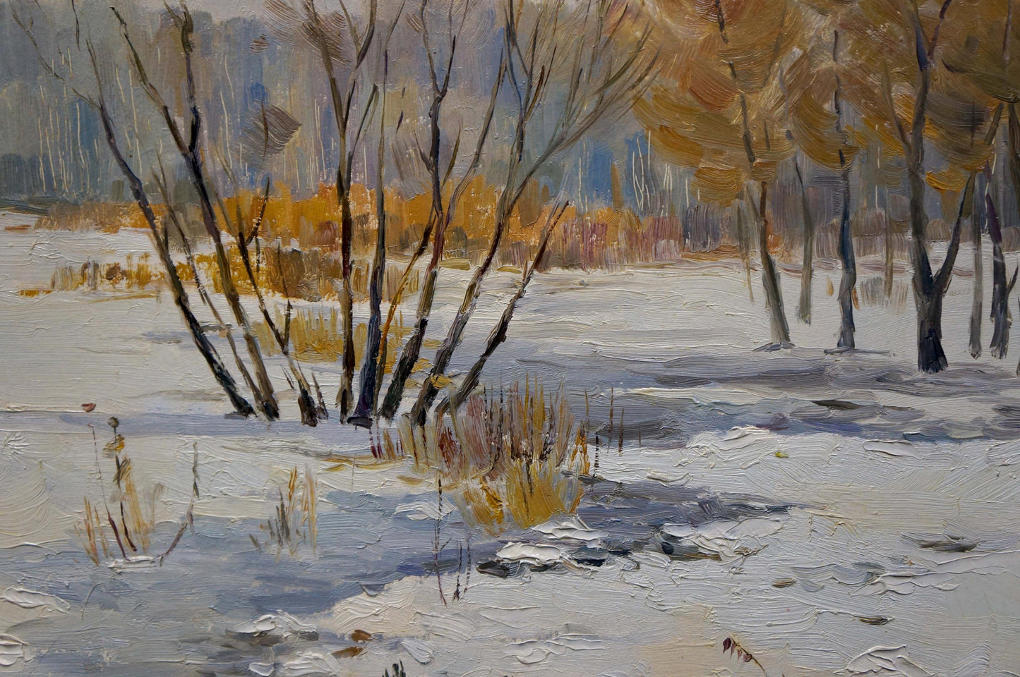 Oil painting of winter landscape by Gaiduk Zinaida Kirillovna