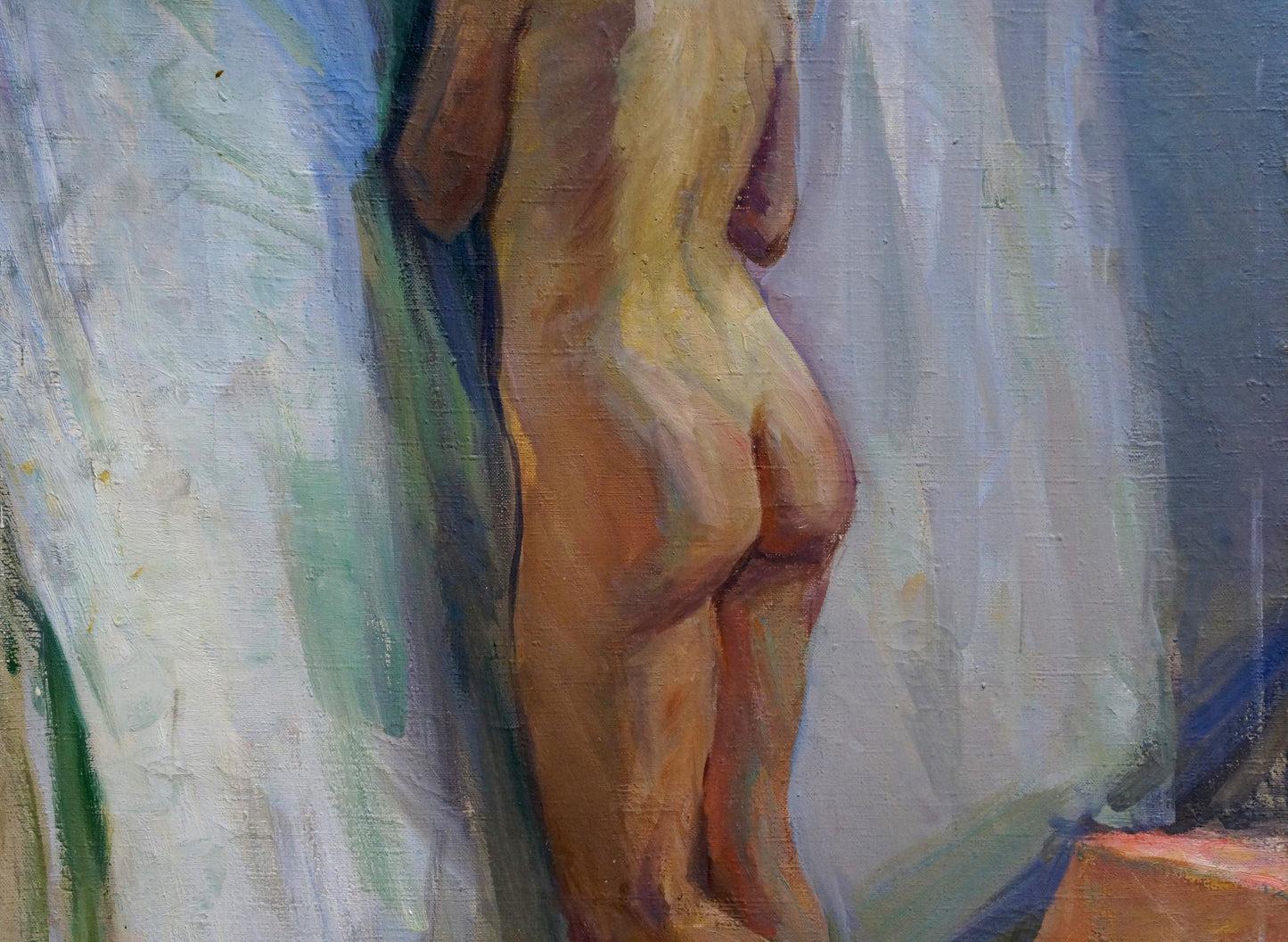 Oil painting of female figure’s back by Pavlyuk Victor Illarionovich