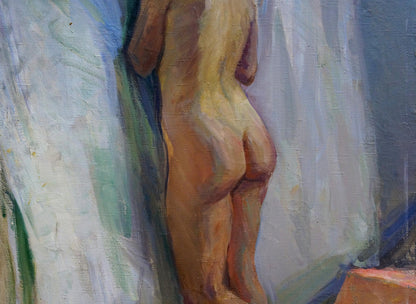 Oil painting of female figure’s back by Pavlyuk Victor Illarionovich