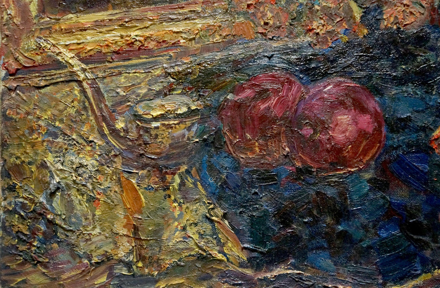 Oil painting of two red apples by Tytarenko Odarka Anatoliivna
