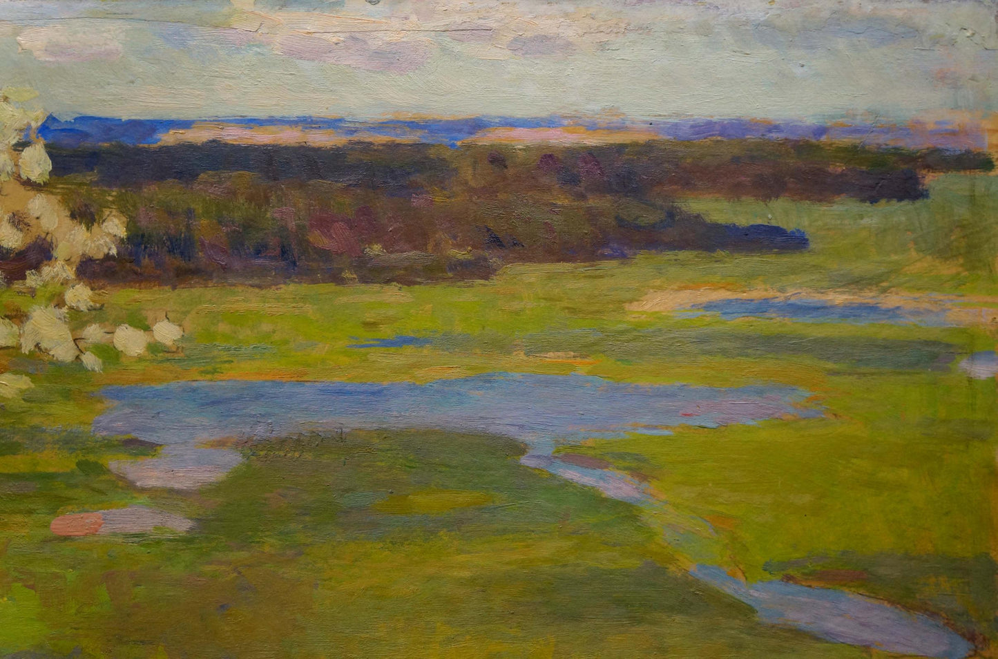 Serene impressionistic landscape by Bortnikov Nikolay Fedorovich
