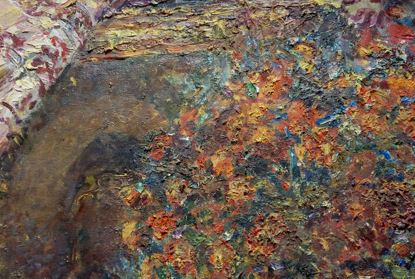Vibrant orange red floral oil painting by Tytarenko Odarka Anatoliivna