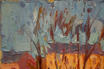 Abstract oil painting of night cityscape by Kiyansky Yuri Mikhailovich