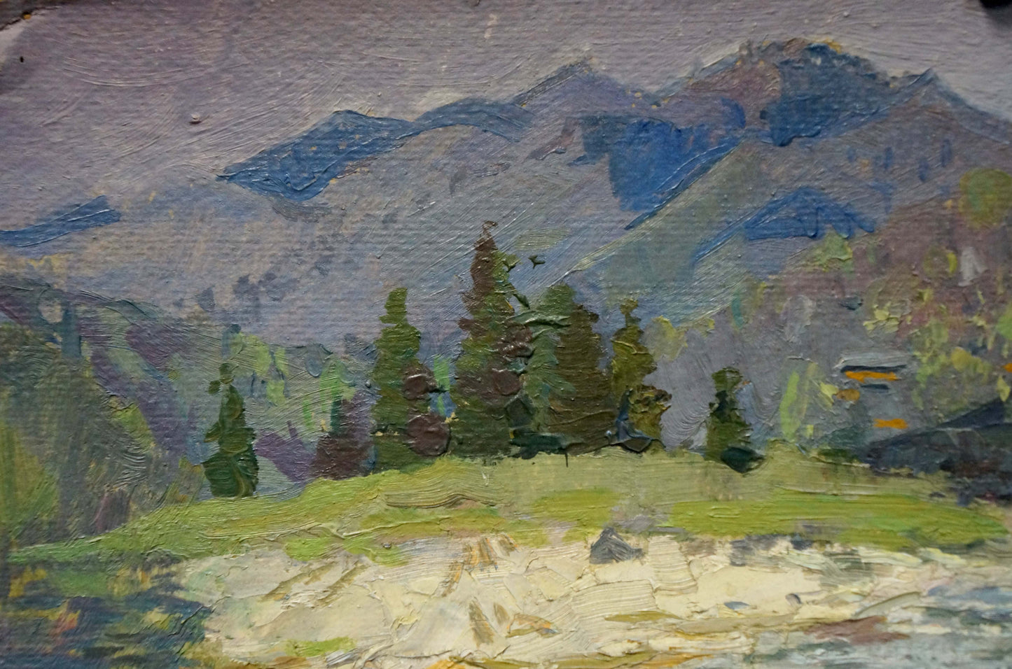 Oil painting of river mountain landscape by Kropko Alexander Petrovich