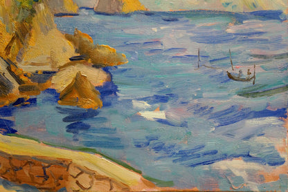 Vibrant impressionist oil painting of sunny beach by Zakharyan Gurgen Harutyunovich