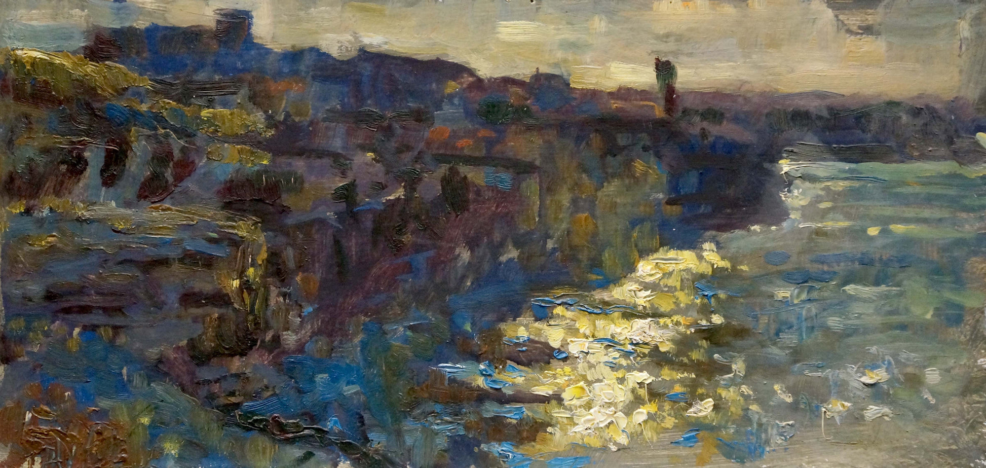 Impressionistic oil painting of Sunset Kropko by Alexander Petrovich
