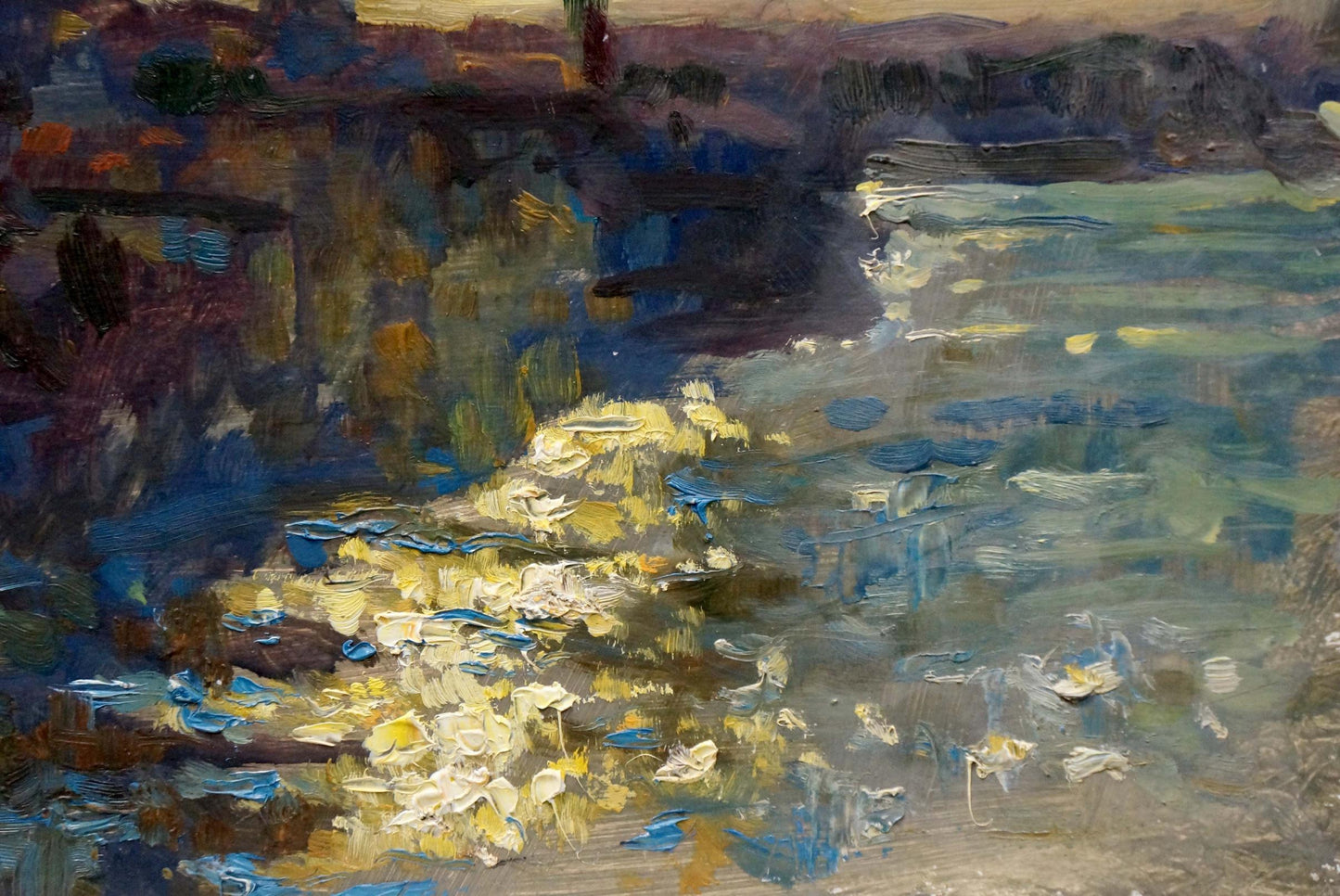 Oil painting Sunset by Kropko Alexander Petrovich, vibrant impressionistic landscape