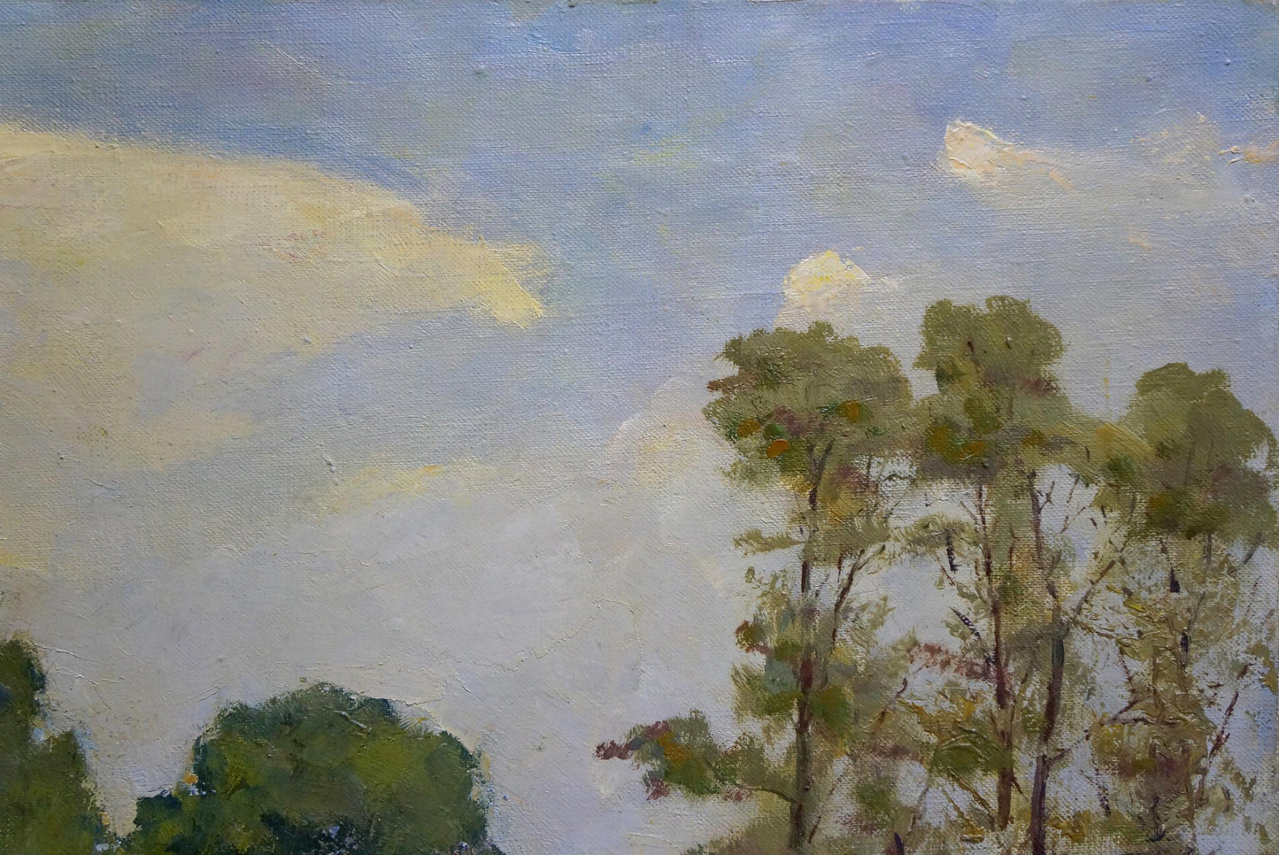 Impressionistic oil painting of trees by Bazylev Nikolay Ivanovich
