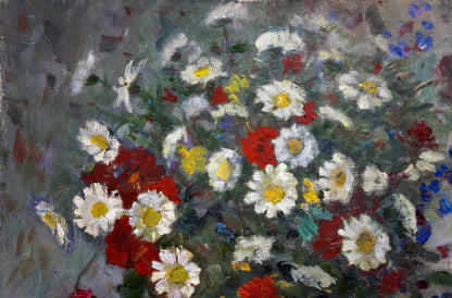 Oil painting of daisies by Golub Stepan Filippovich
